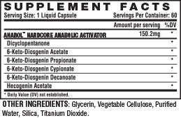 Nutrex Research Anabol HARDCORE (60 serve) 60 Liquid CapsulesNutrexTest Booster
