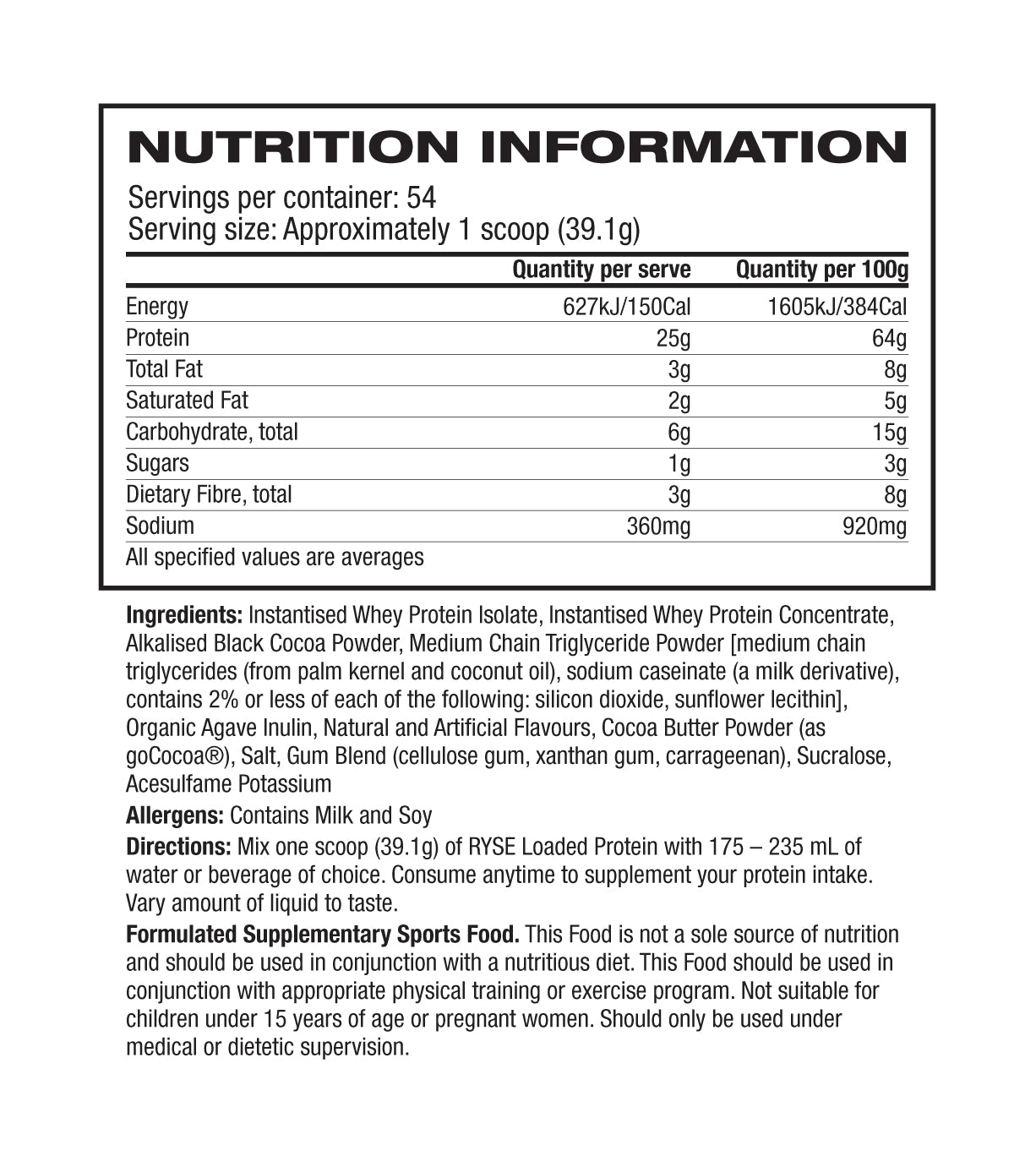 Ryse Loaded ProteinRyseWhey Protein Blends