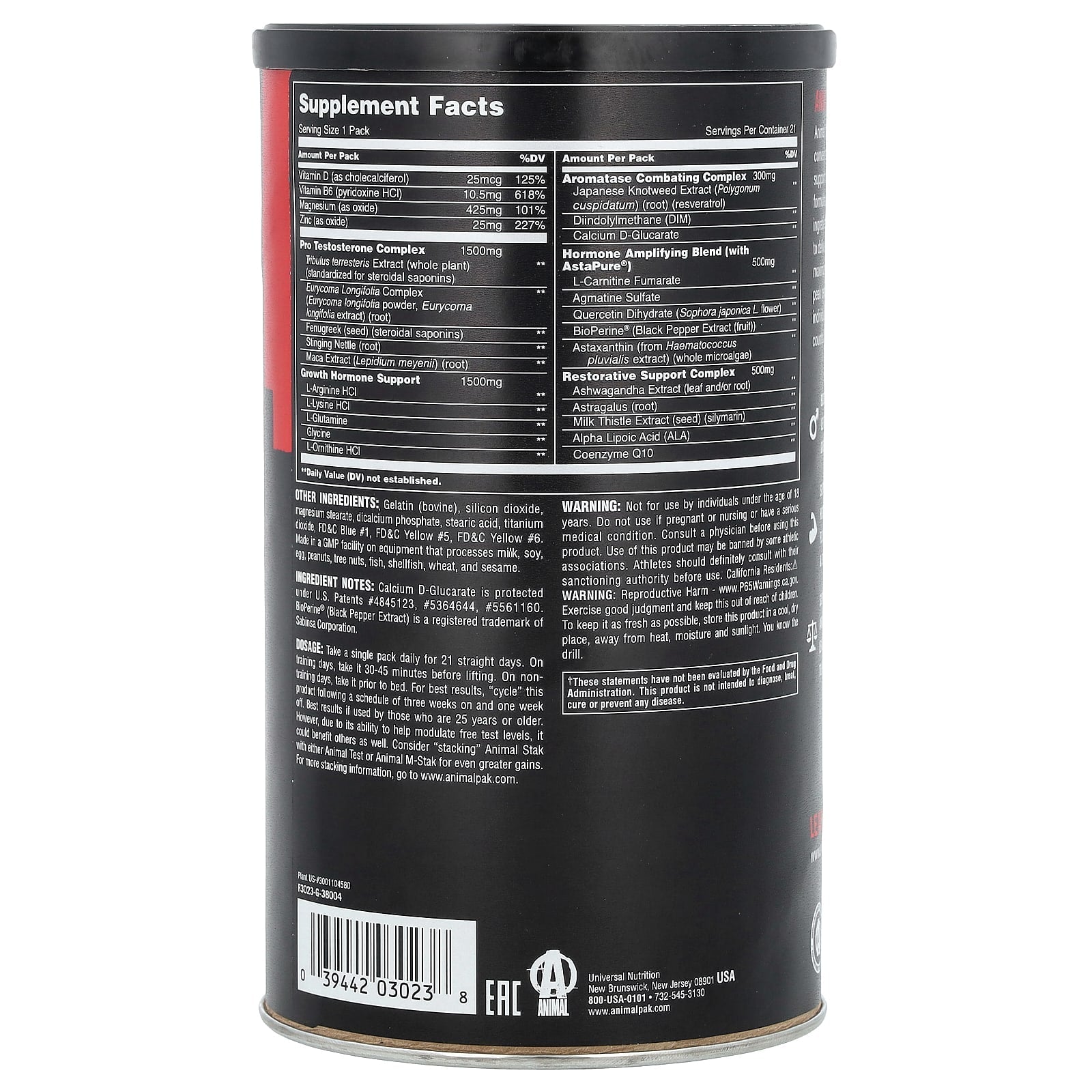 Universal Nutrition Animal StakUniversal NutritionTestosterone