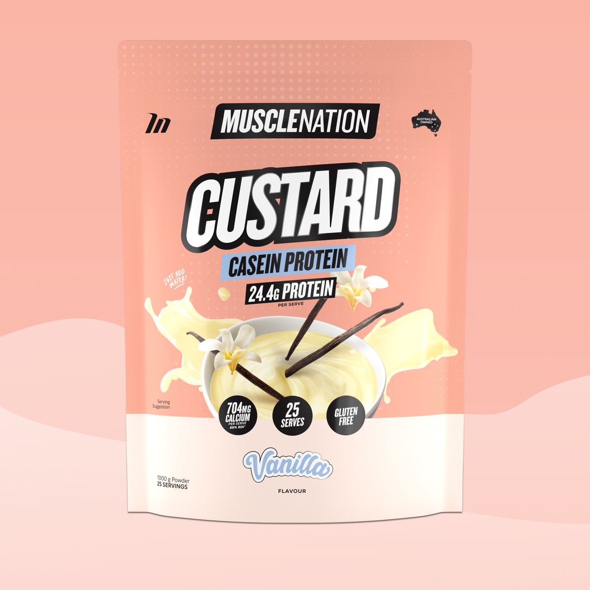 Muscle Nation Custard Casein Protein