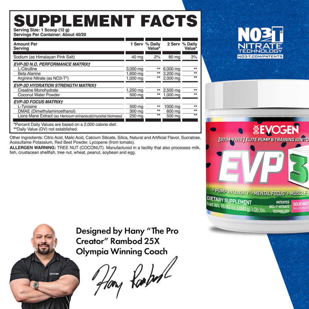 Evogen EVP-3D Non-Stim Pre-Workout