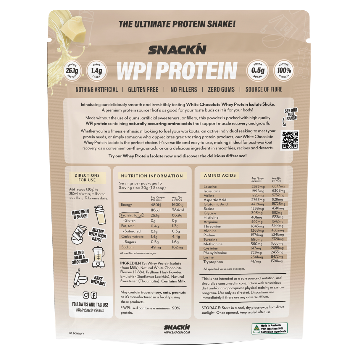 Snackn WPI Protein - Super Nutrition