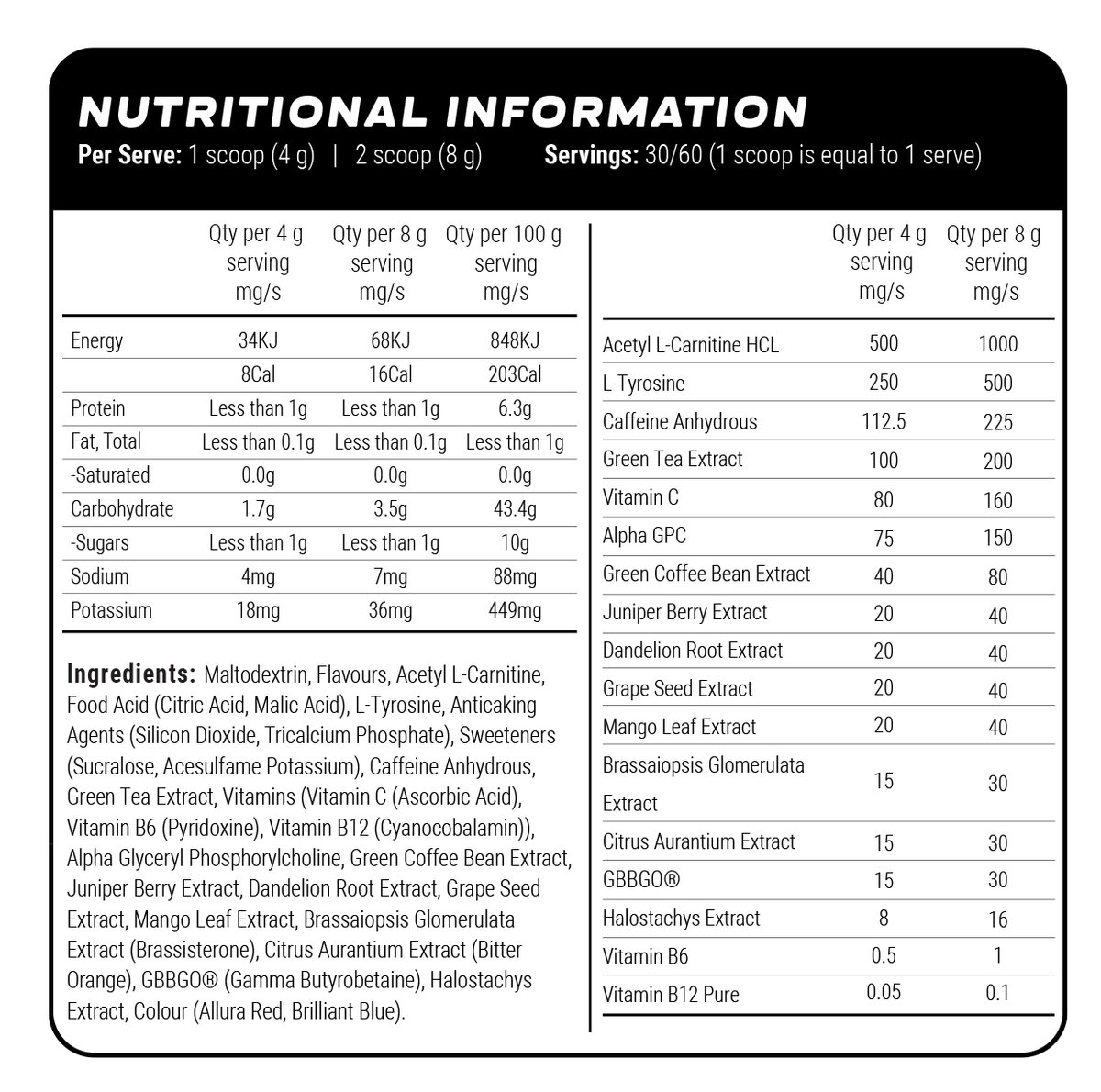 JD Nutraceuticals Incinerate - Super Nutrition