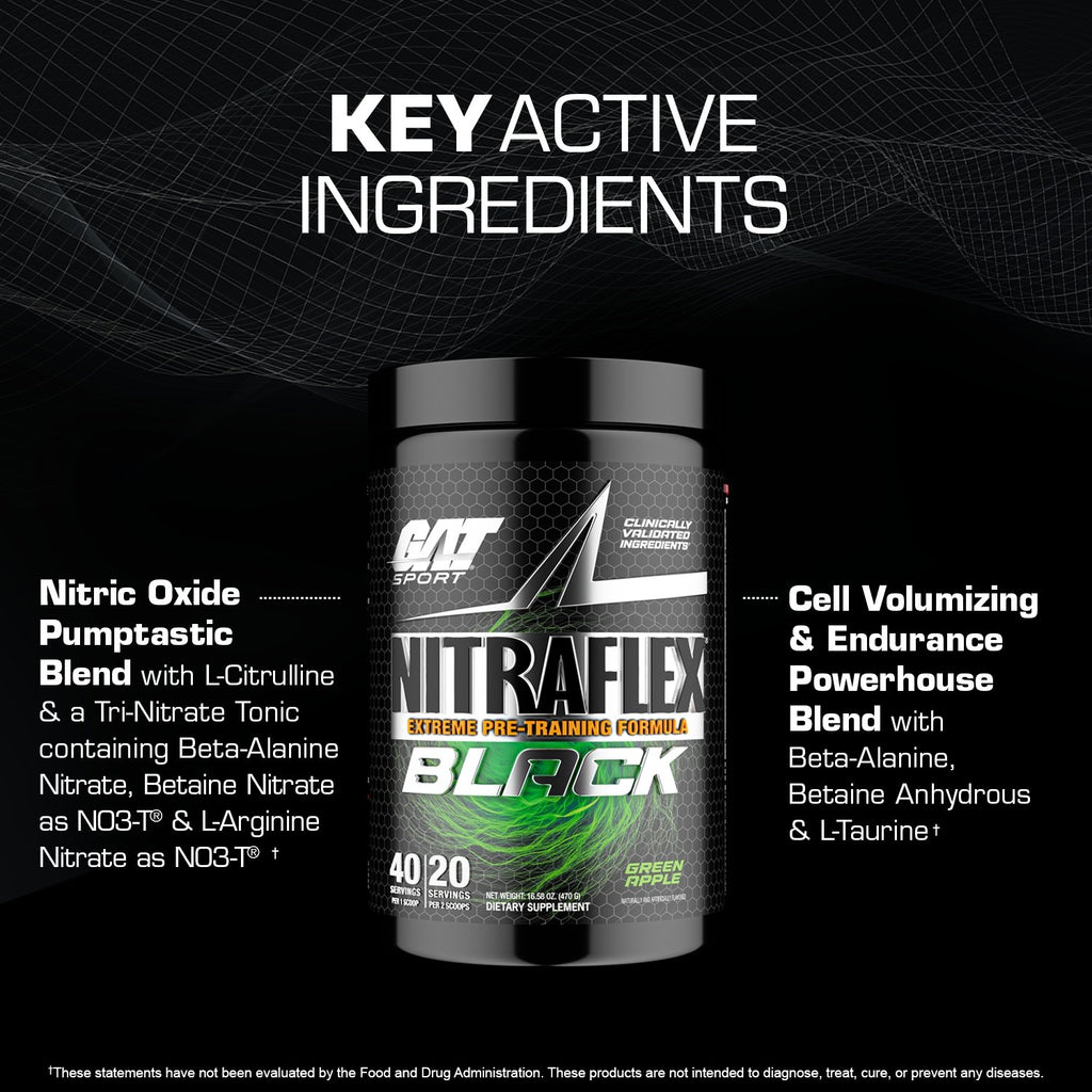 GAT Sport Nitraflex Black Pre-Workout - Super Nutrition