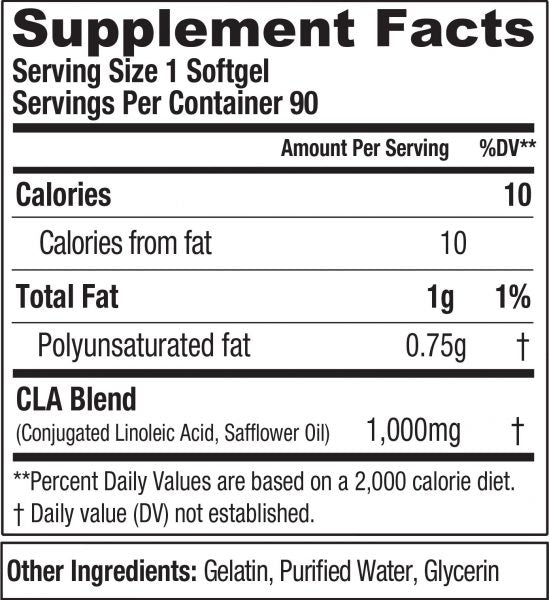 EVL Nutrition CLA 1000 - Super Nutrition