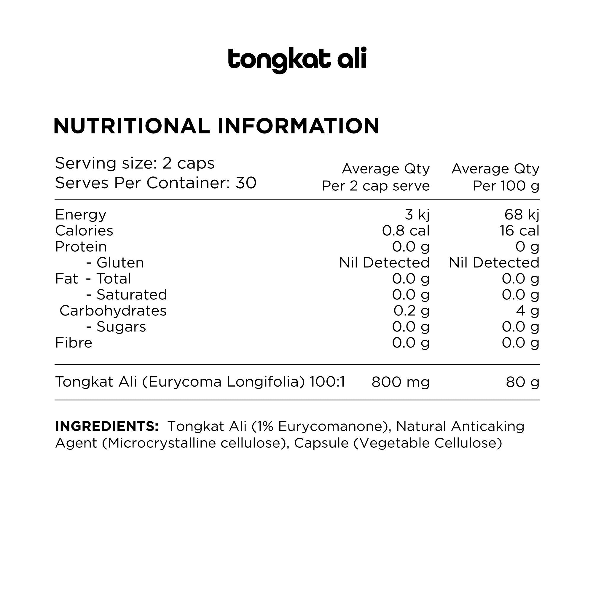 Switch Nutrition Tongkat Ali (Eurycoma) - Super Nutrition